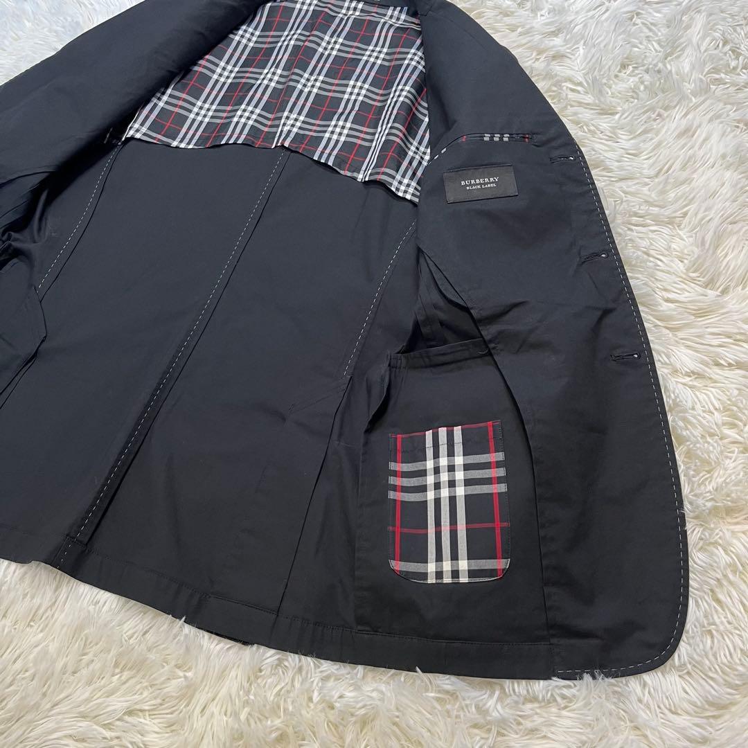 バーバリーブラックレーベル テーラードジャケット ブラック　L