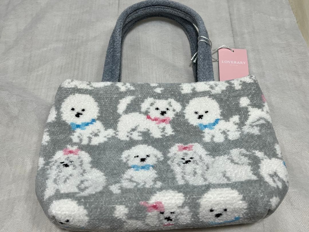 ラブラリーバイフェイラー　モフモフワンチャン　トートバッグ
