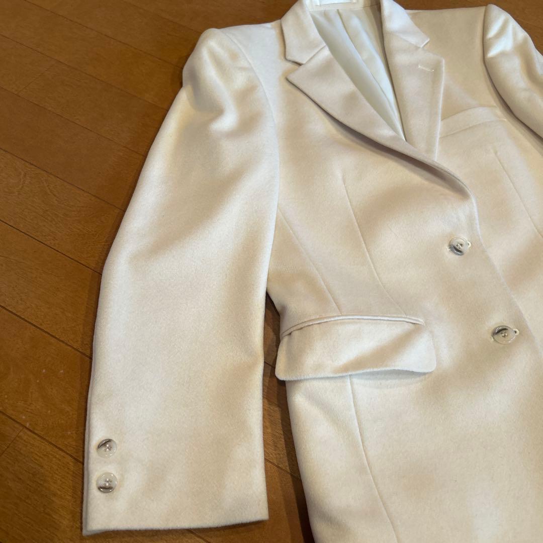 新品◆Moncadaホワイト ダブル　ブレスト テーラードジャケット　カシミア