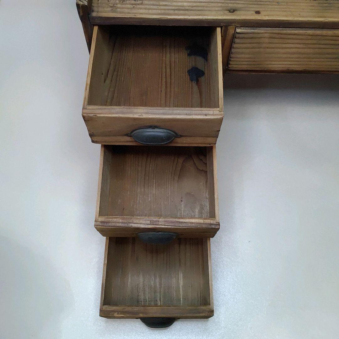 古家具 和机 文机 引出し 昭和レトロ アンティーク 送料無料