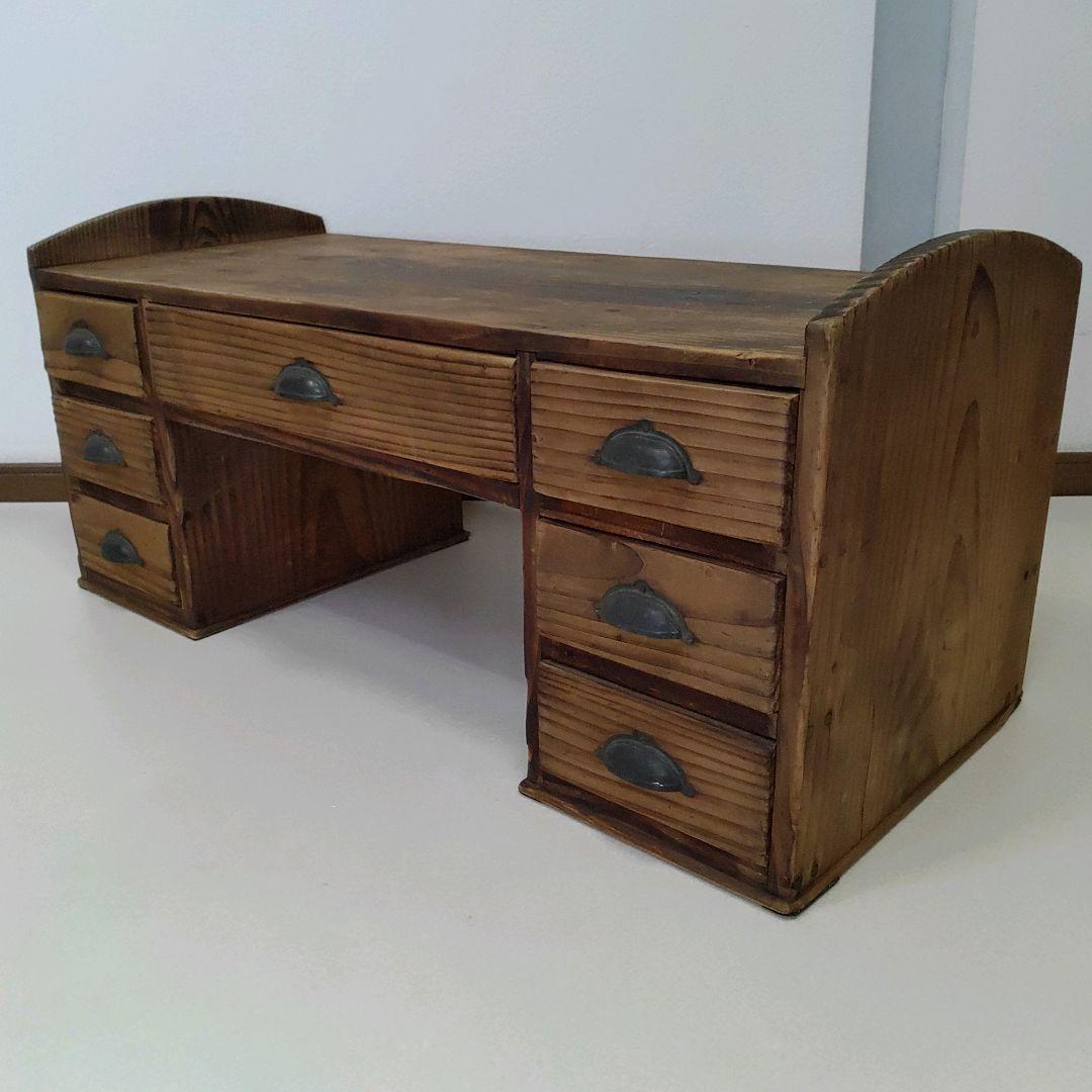 古家具 和机 文机 引出し 昭和レトロ アンティーク 送料無料