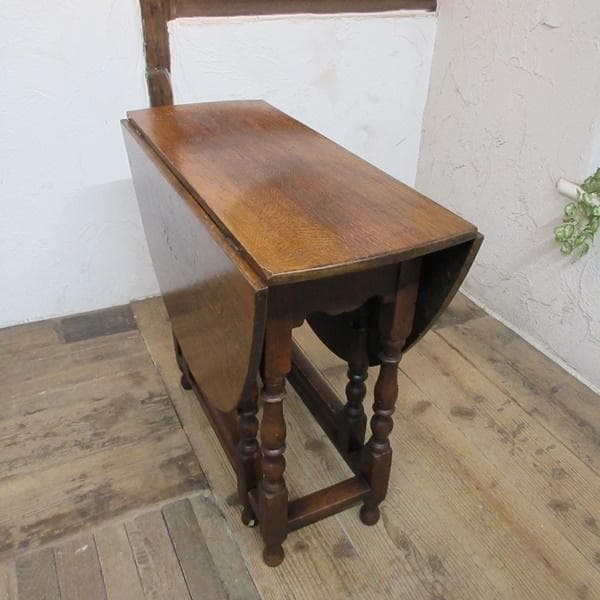 イギリス アンティーク 家具 ゲートレッグテーブル ダイニング 英国 6924d