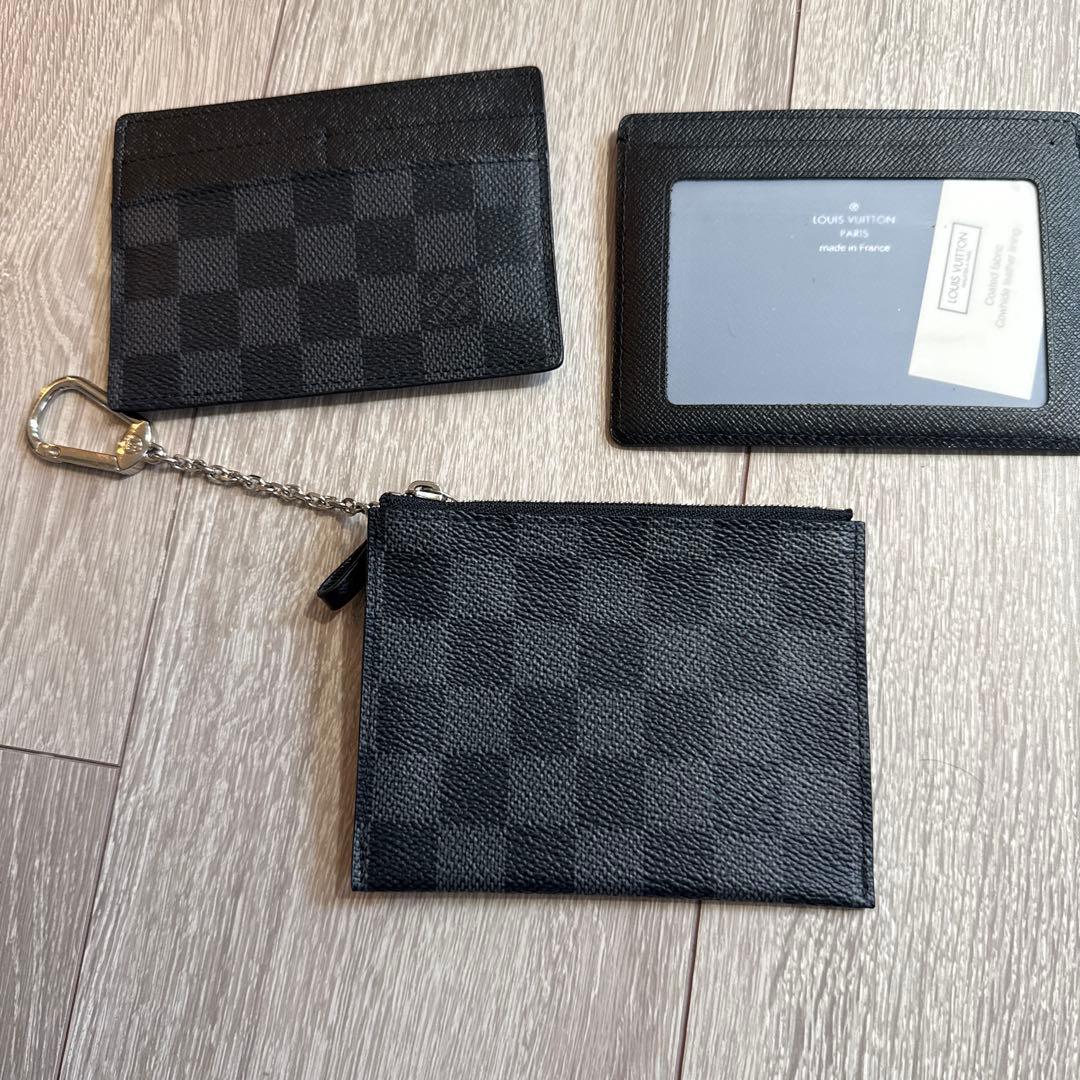 じ*う様 正規品　LOUIS VUITTON ダミエ ウォレットチェーン ブラッ