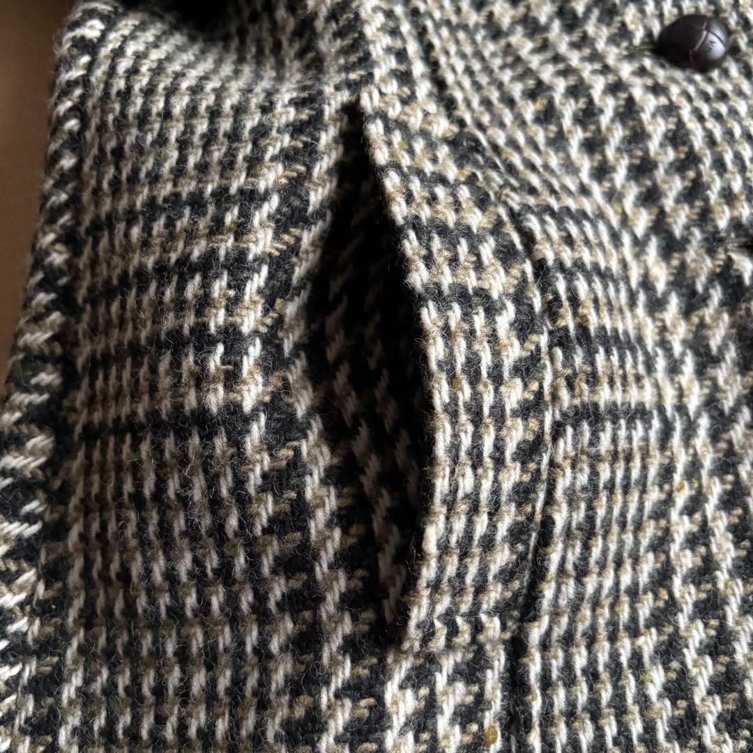 スキャパ　モスグリーン千鳥柄 コートとヒートテック2枚