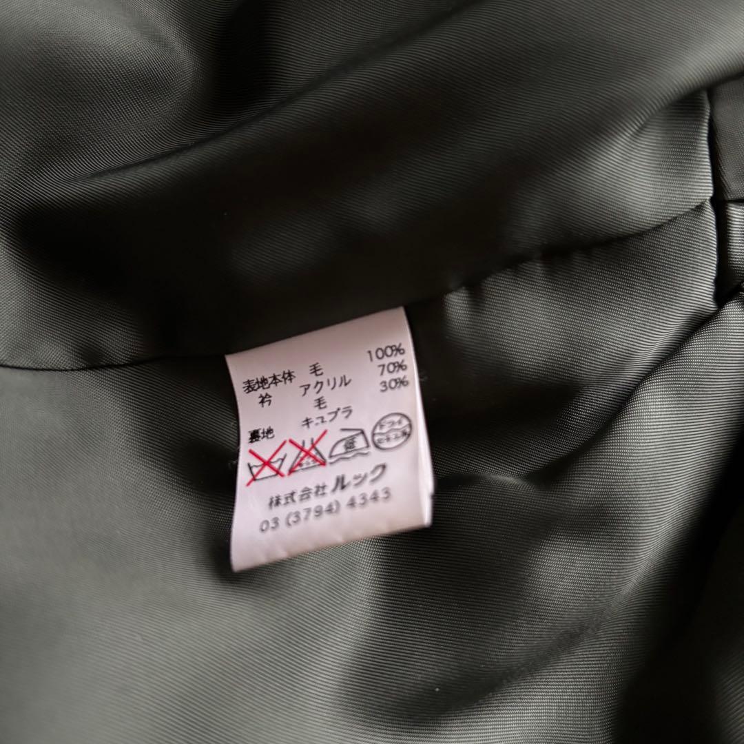 スキャパ　モスグリーン千鳥柄 コートとヒートテック2枚