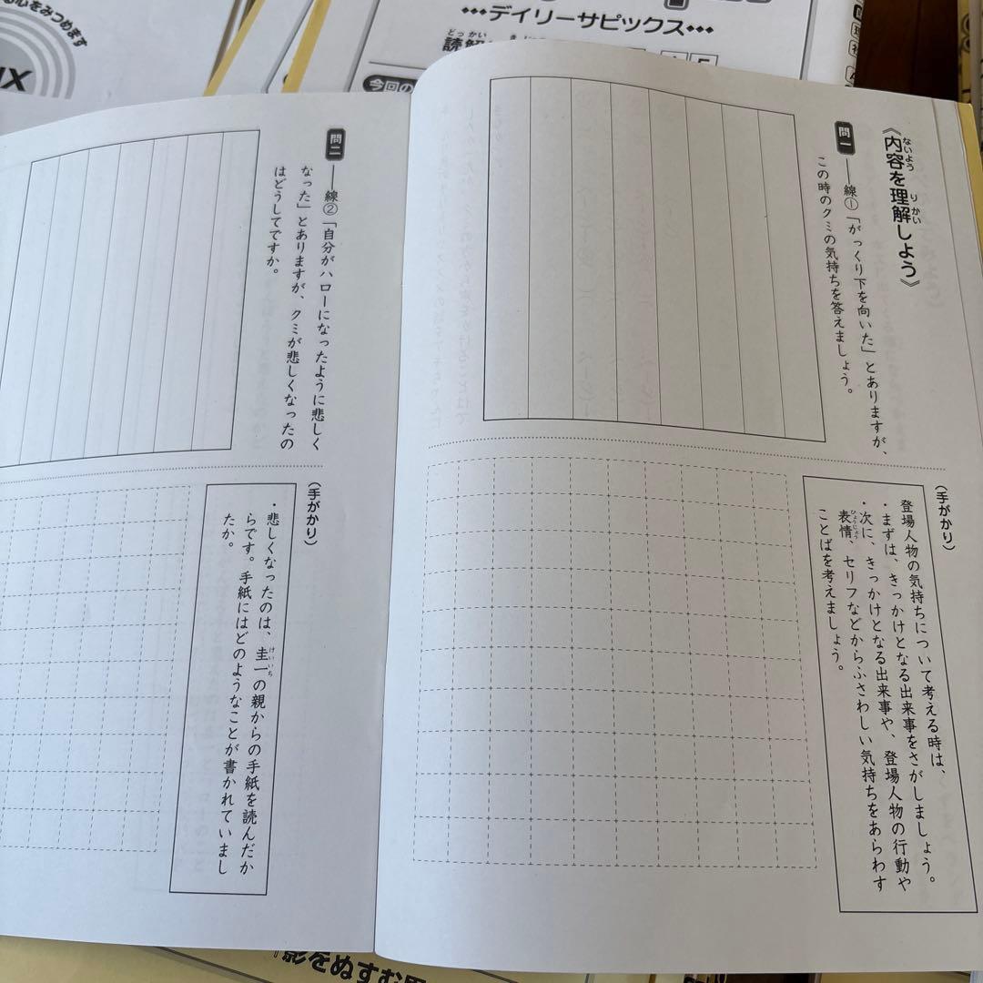 SAPIX小学4年　国語デイリーサピックス春期夏期冬期講習セット