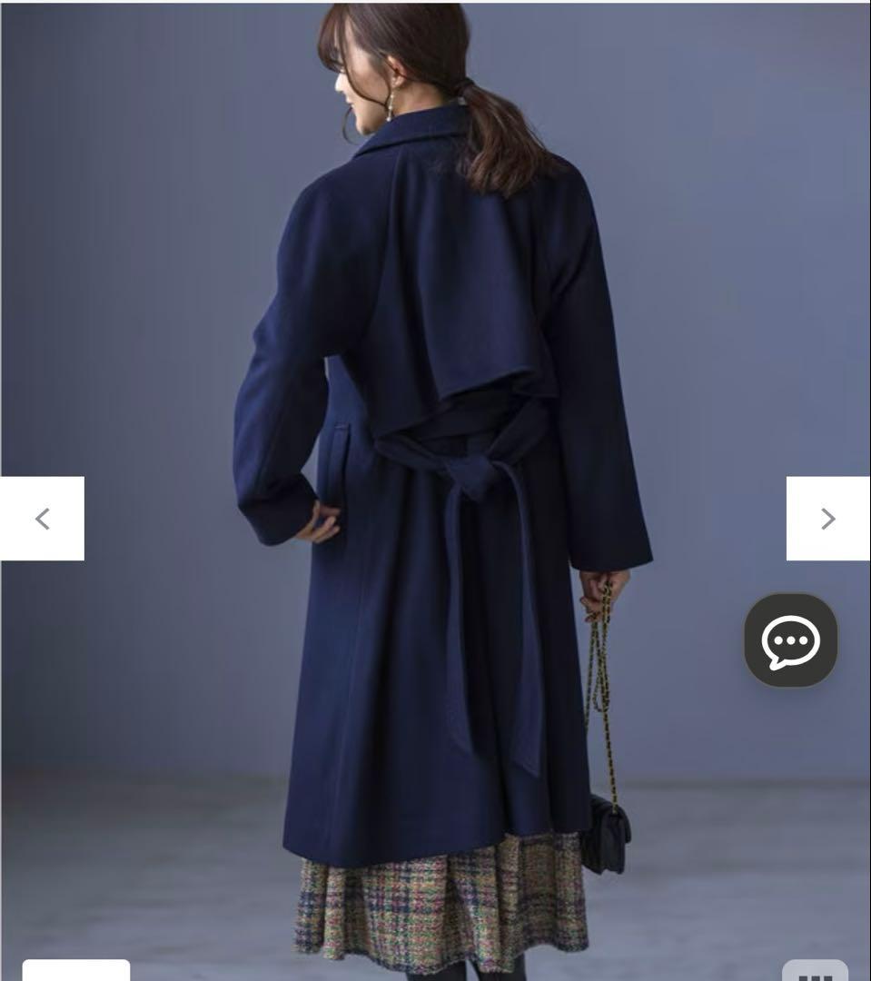 組曲　ライトビーバートレンチライコート　ネイビー