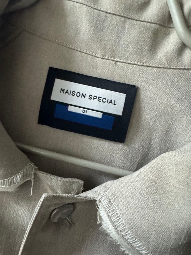 MAISON SPECIAL グレー カバーオール　シャツ