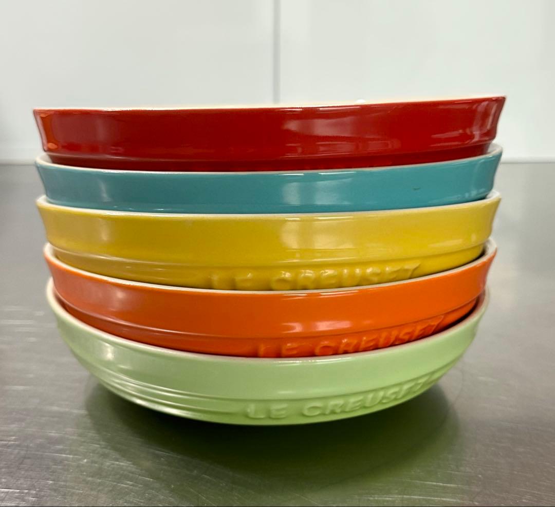 LE CREUSET 皿 5色セット 直径約20cm