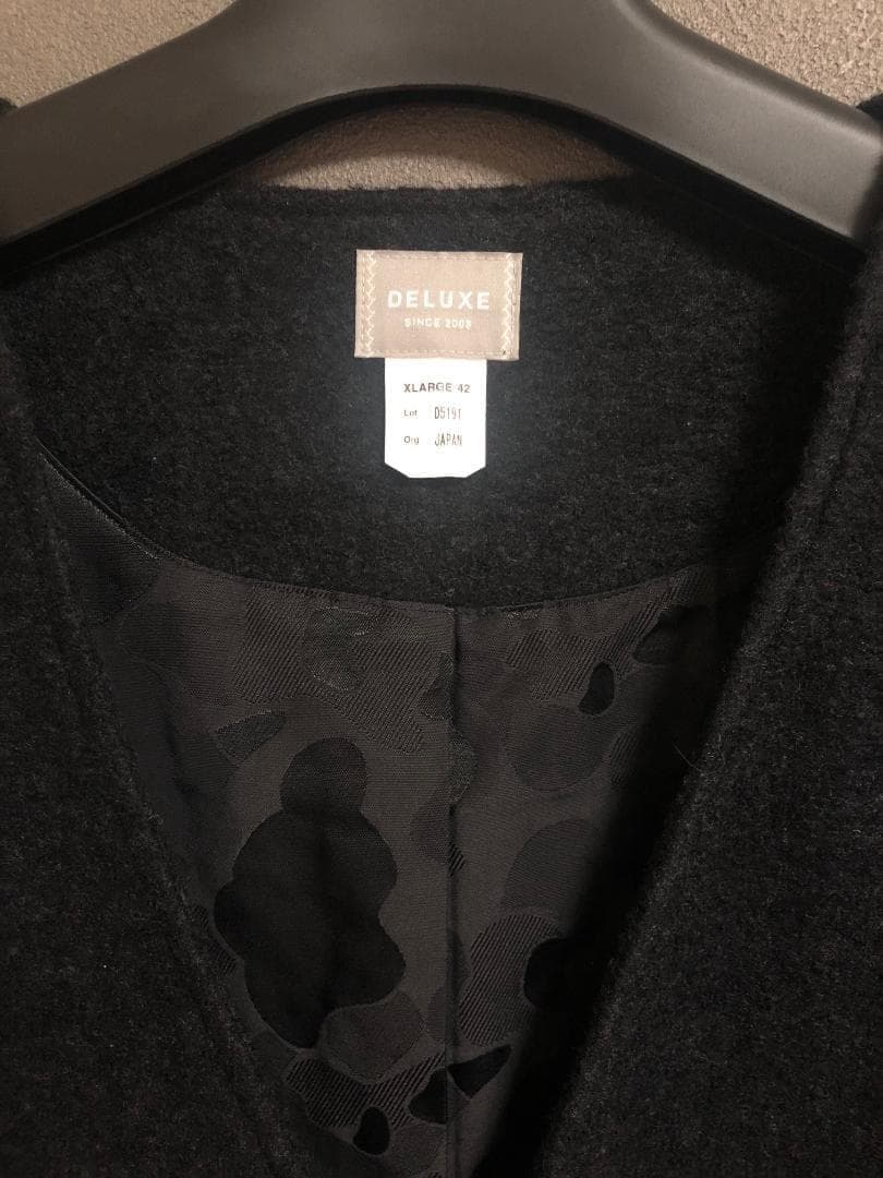 新品 DELUXE GALLERY ブークレー ノーカラー ジャケット