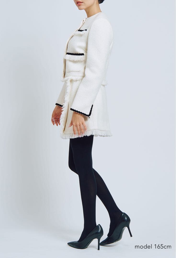 ボーダーズアットバルコニーフリンジ付き タイトスカート