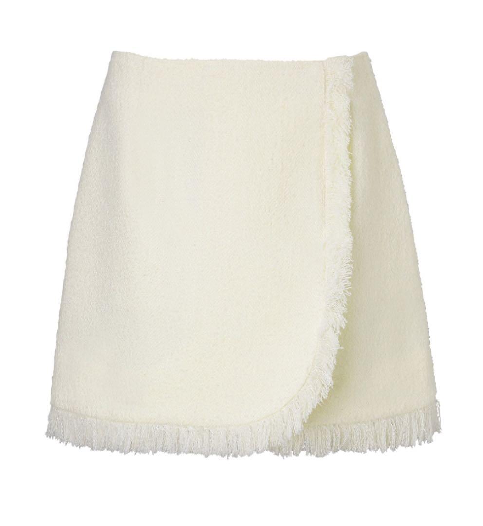 ボーダーズアットバルコニーフリンジ付き タイトスカート