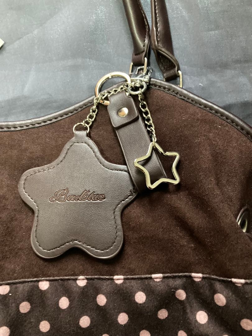 BadBlue ブラウン ドット トートバッグ