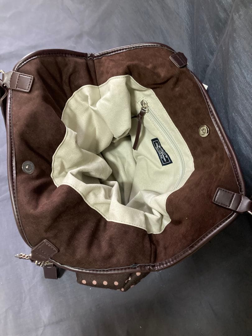 BadBlue ブラウン ドット トートバッグ