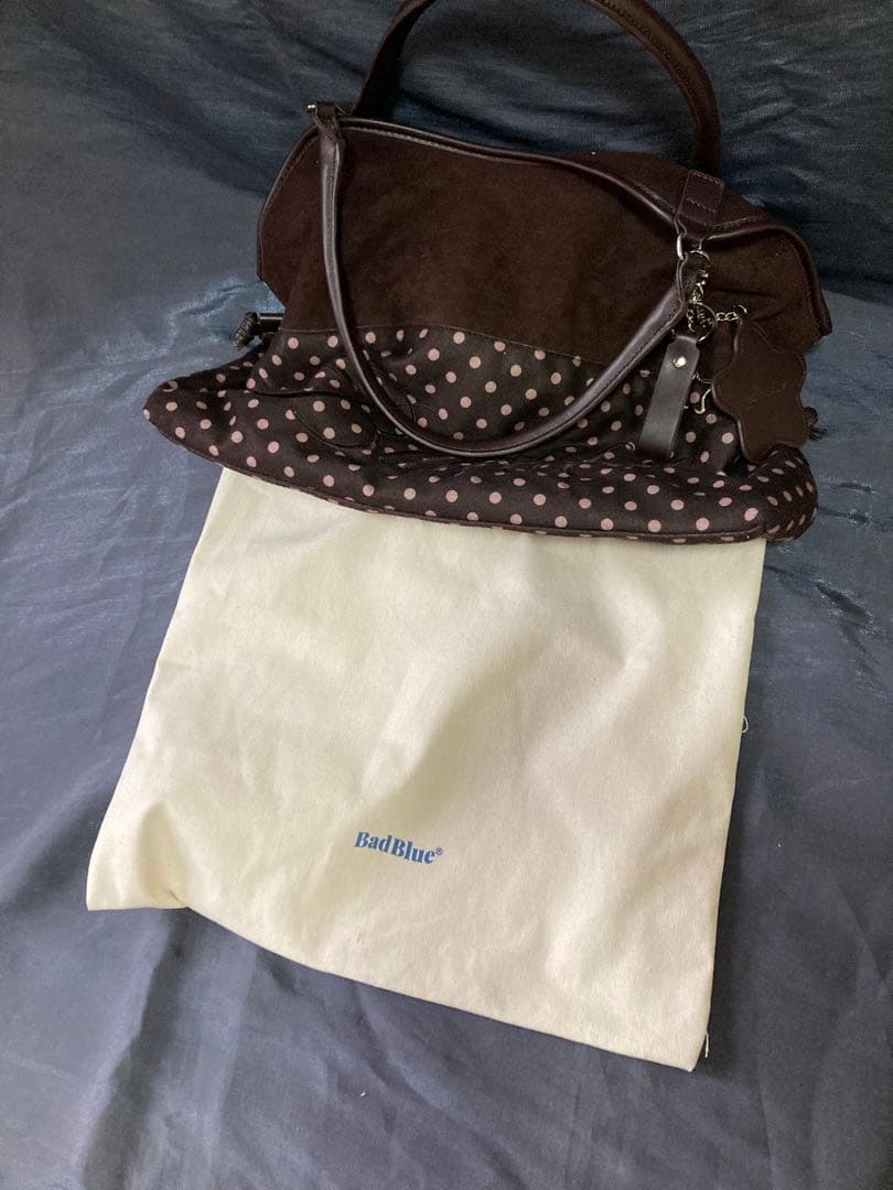 BadBlue ブラウン ドット トートバッグ
