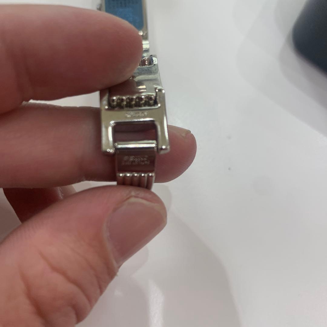 SEIKO リボリ　バングルウォッチ　シルバー　パープル　重厚感