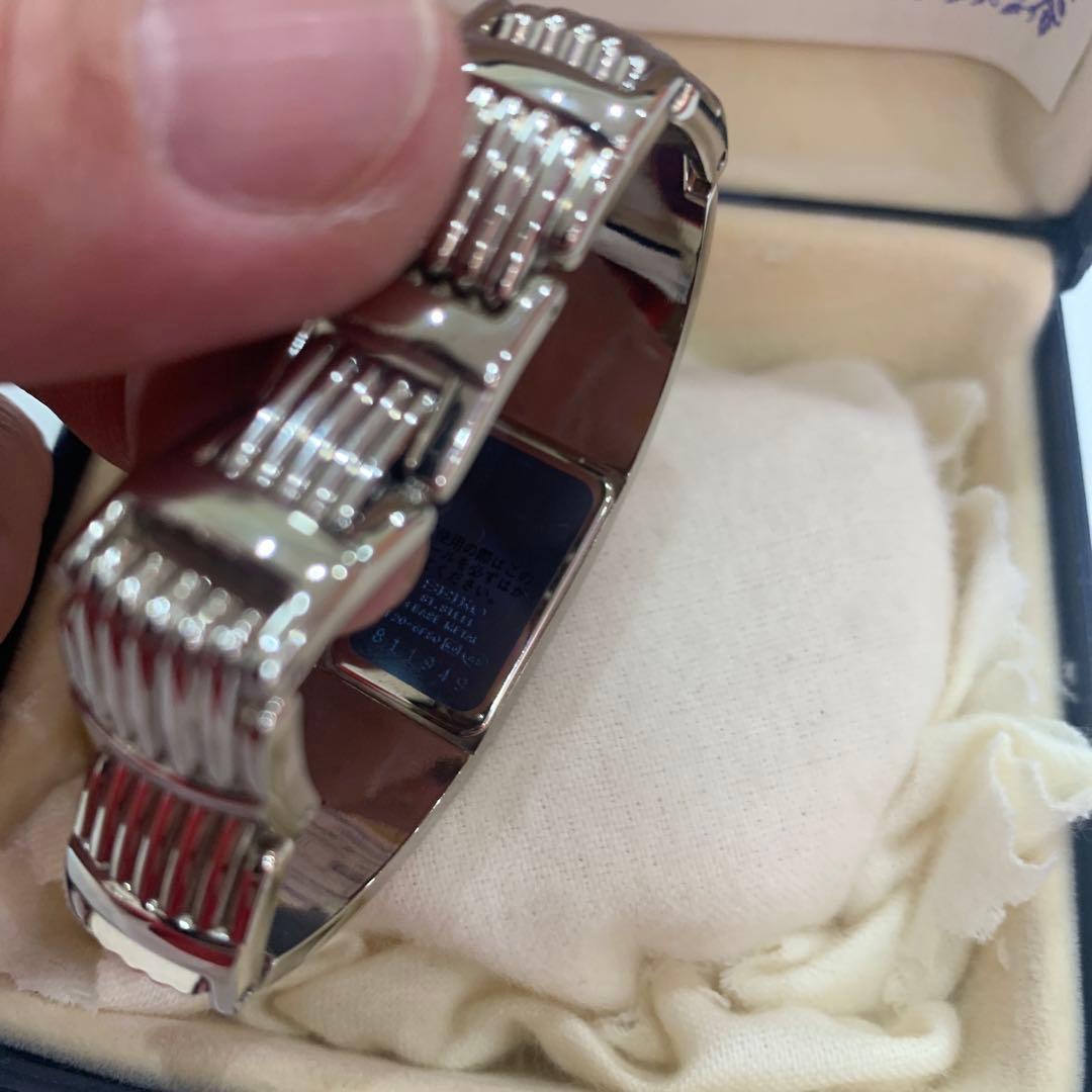 SEIKO リボリ　バングルウォッチ　シルバー　パープル　重厚感