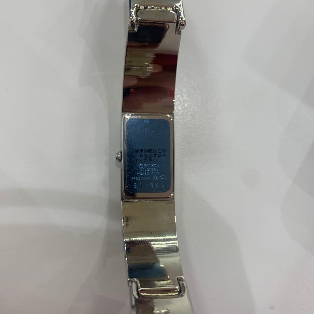 SEIKO リボリ　バングルウォッチ　シルバー　パープル　重厚感