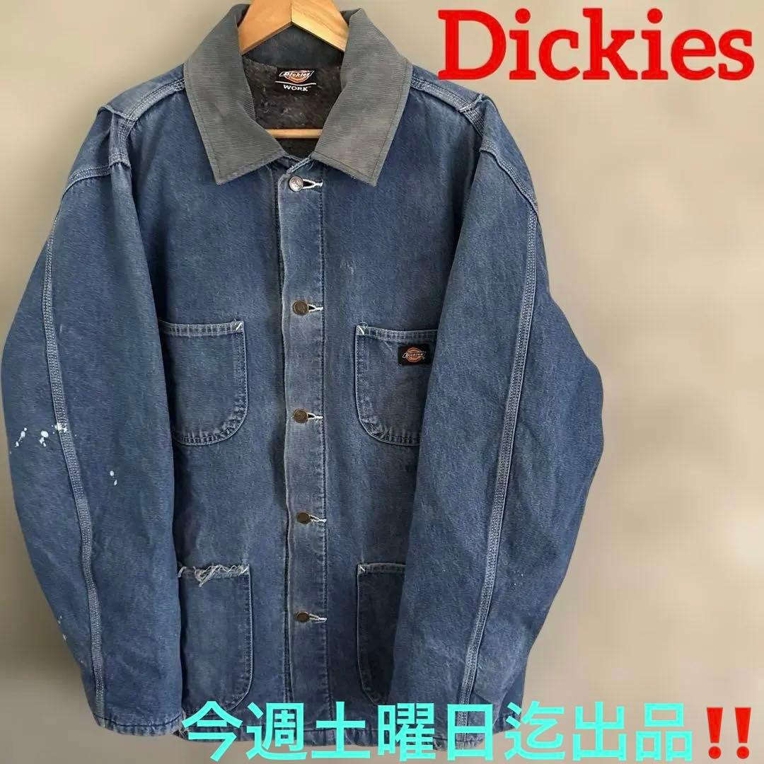 Dickies ブランケットデニムカバーオール　ディッキーズ フェード　ボロ
