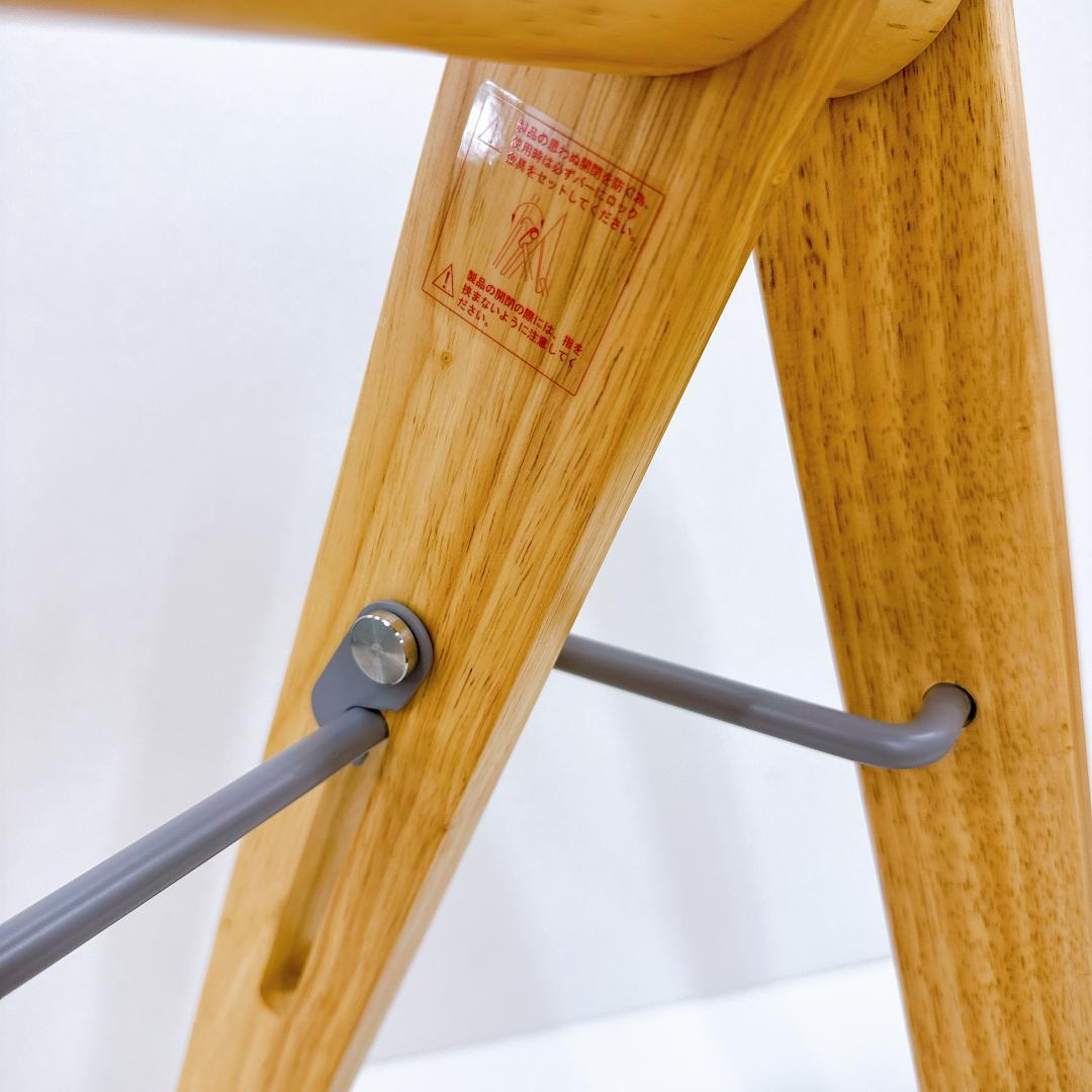 【美品】折り畳みハイスツール チェア 持ち運び簡単 グレー