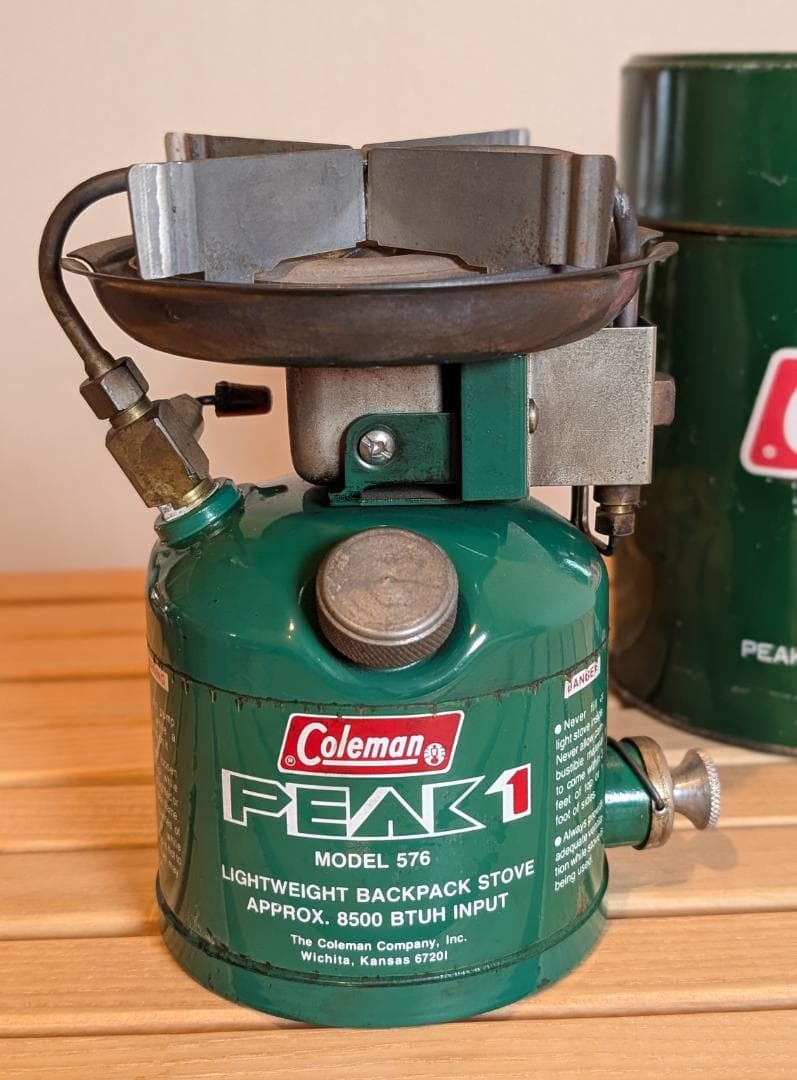 ビンテージ Coleman PEAK 1 ピークワン MODEL 576 収納缶
