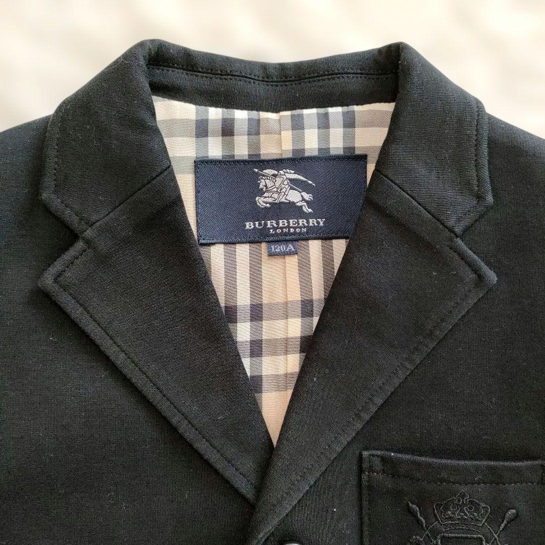 バーバリー フォーマルスーツ 120 卒園式 入学式 ノバチェック 黒