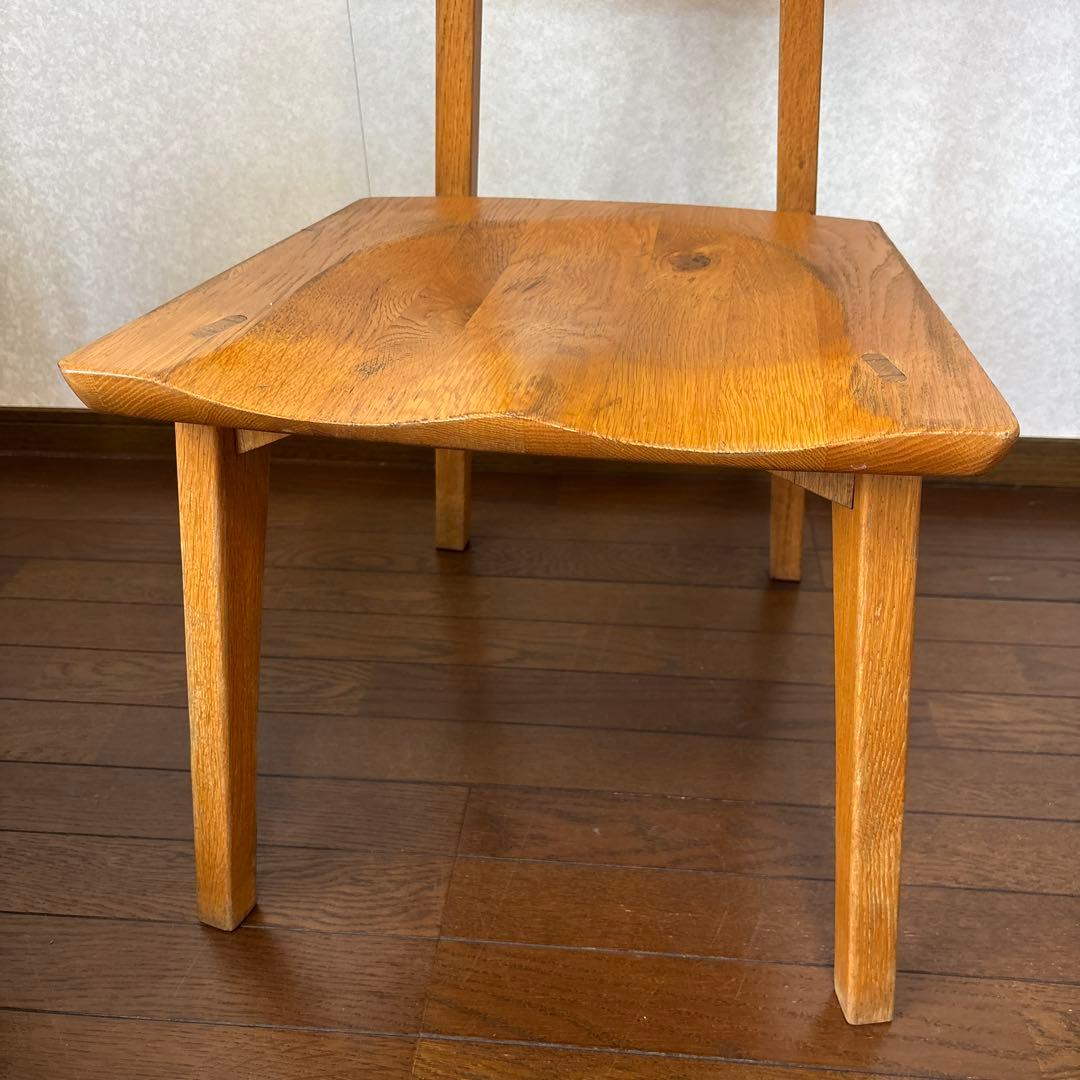 【良品】フジシ オーガニック ダイニングチェア 板座 ヴィンテージ