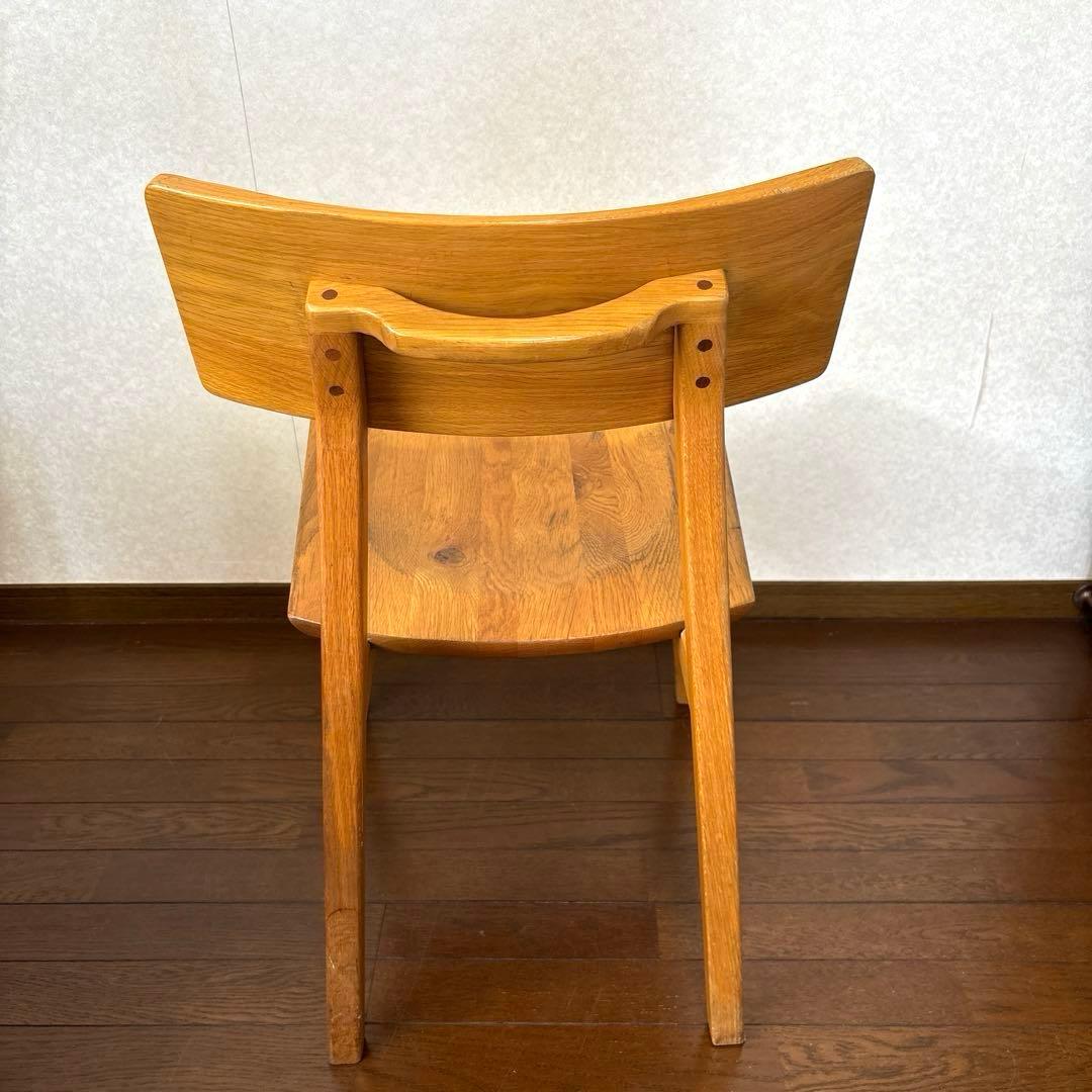 【良品】フジシ オーガニック ダイニングチェア 板座 ヴィンテージ