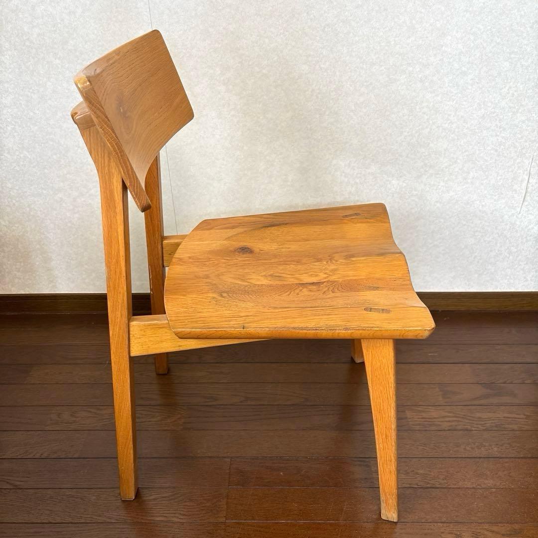 【良品】フジシ オーガニック ダイニングチェア 板座 ヴィンテージ