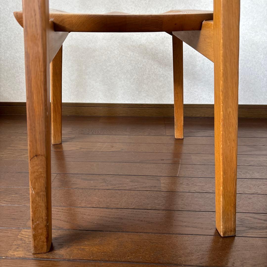 【良品】フジシ オーガニック ダイニングチェア 板座 ヴィンテージ