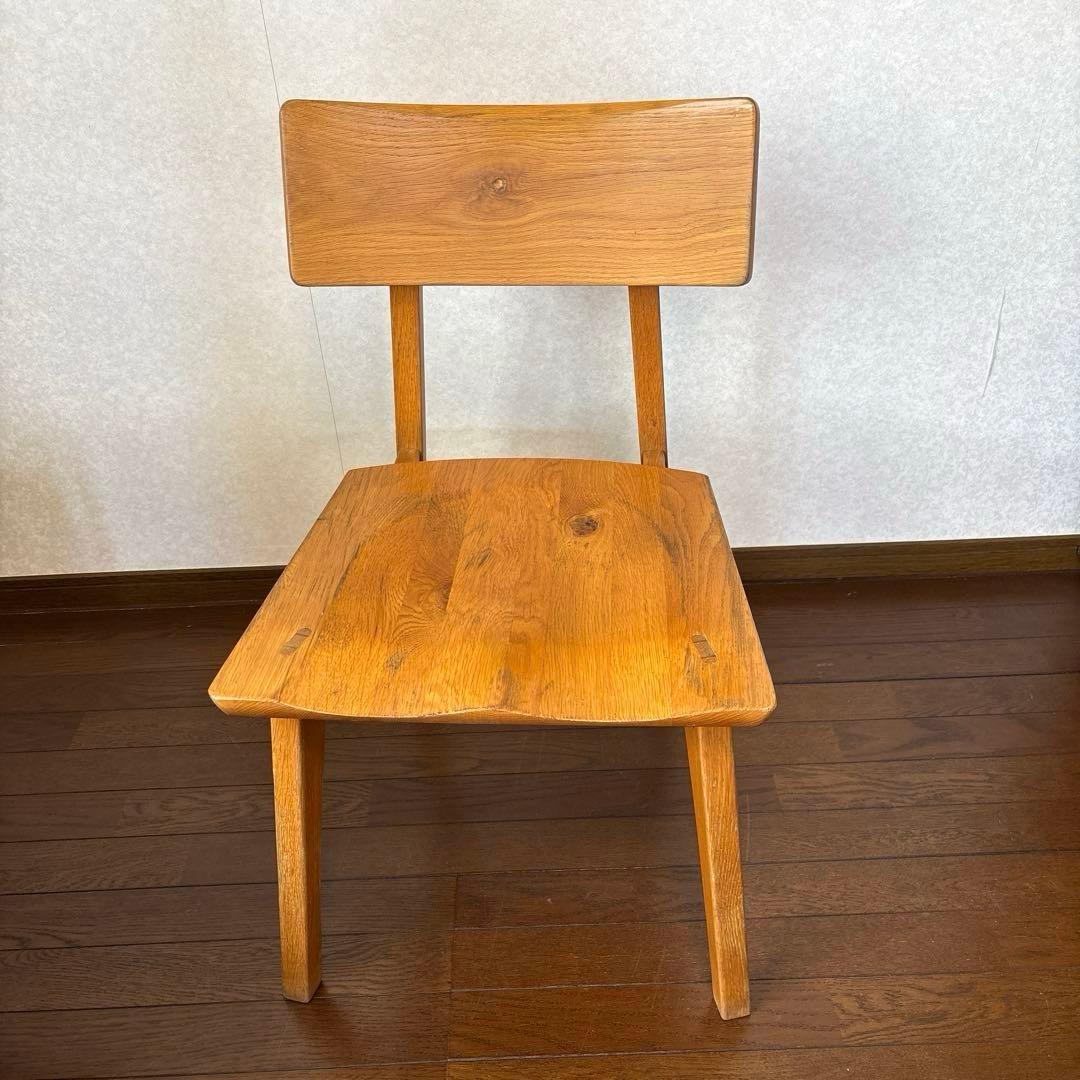 【良品】フジシ オーガニック ダイニングチェア 板座 ヴィンテージ