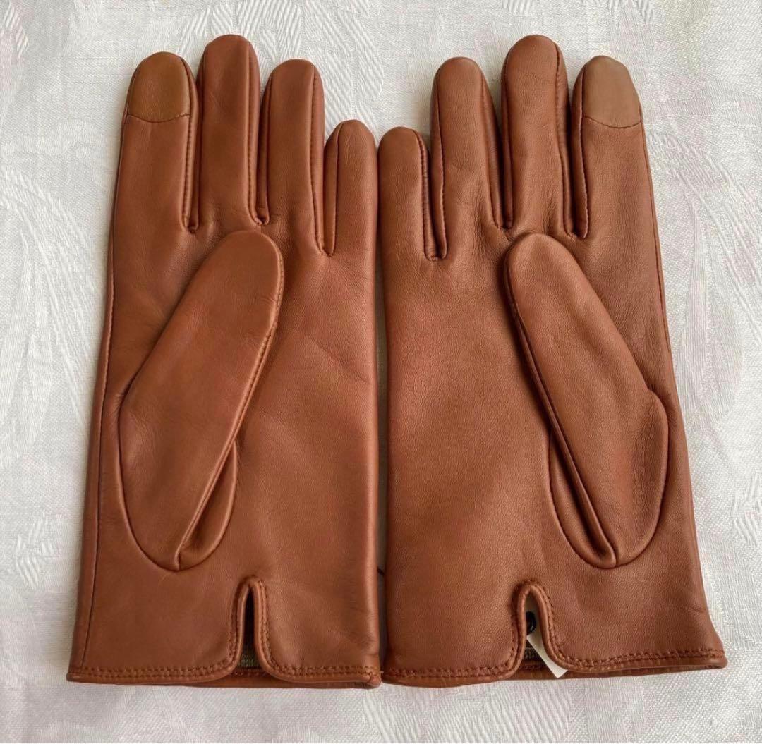 未使用　コーチ COACH 手袋 レディース　レザー グローブ 　7.5サイズ