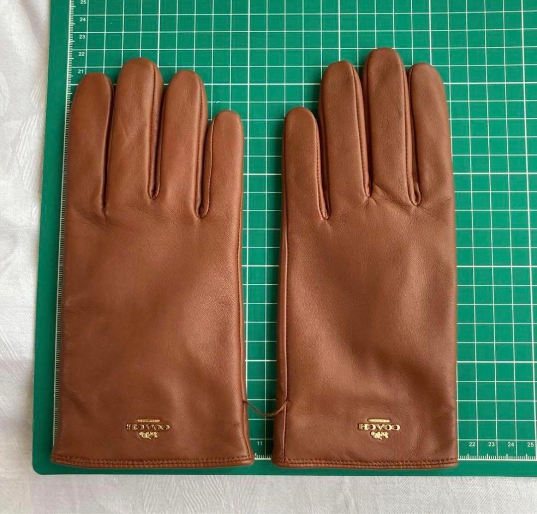 未使用　コーチ COACH 手袋 レディース　レザー グローブ 　7.5サイズ