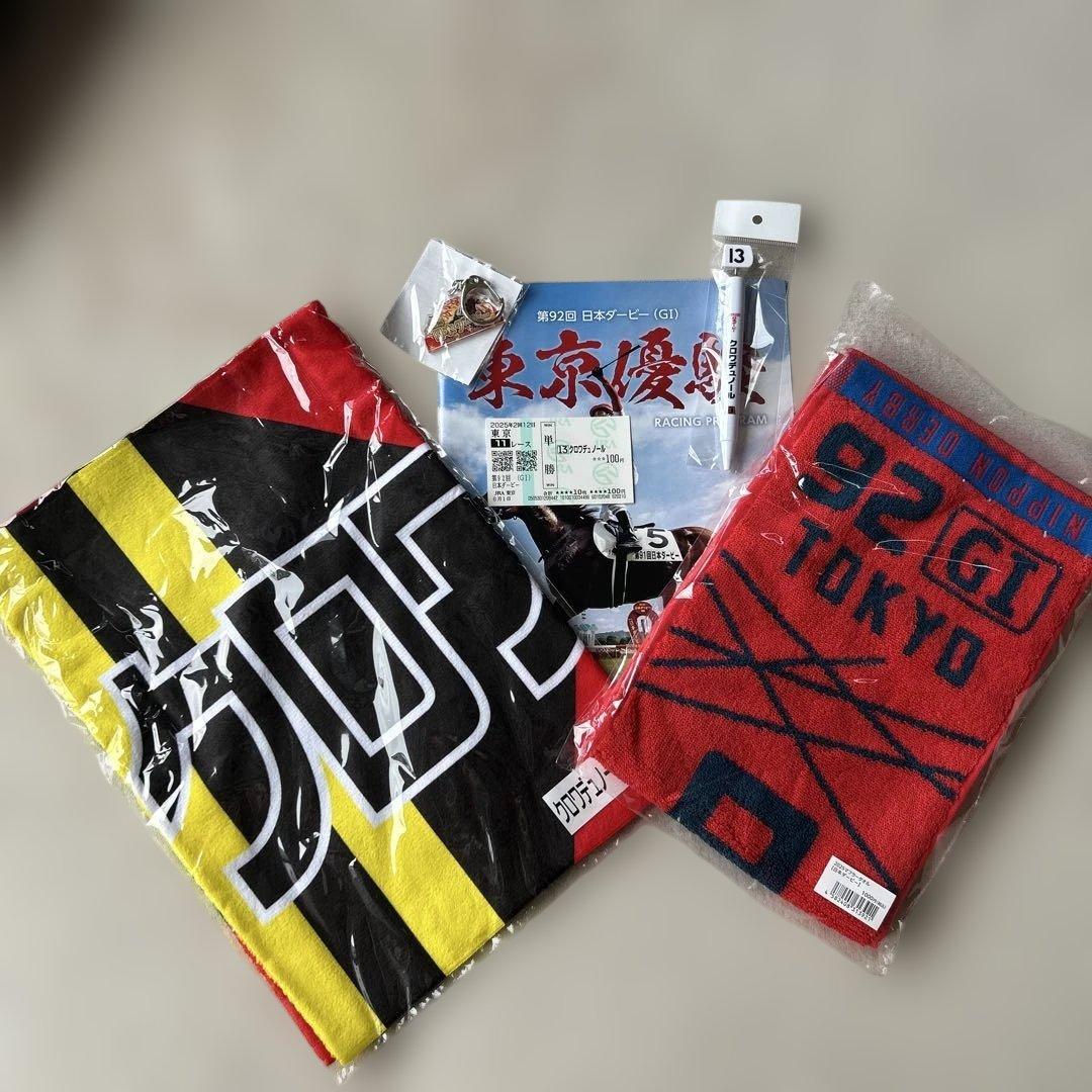 クロワデュノール現地応援馬券　応援タオル ボールペン第92回日本ダービー