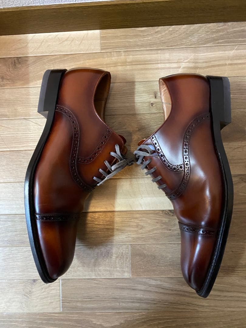 【室内試着数回】REGALリーガル ストレートチップ ブラウン茶 24.5cm