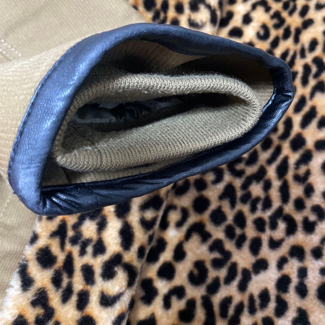 THE CRIMIE カーキ ミリタリージャケット　ヒョウ柄　2XL