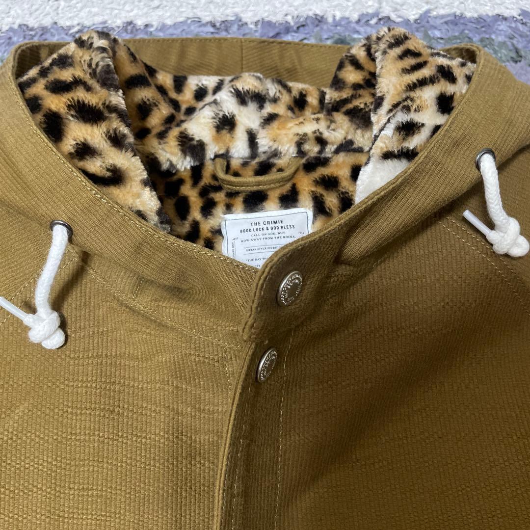 THE CRIMIE カーキ ミリタリージャケット　ヒョウ柄　2XL