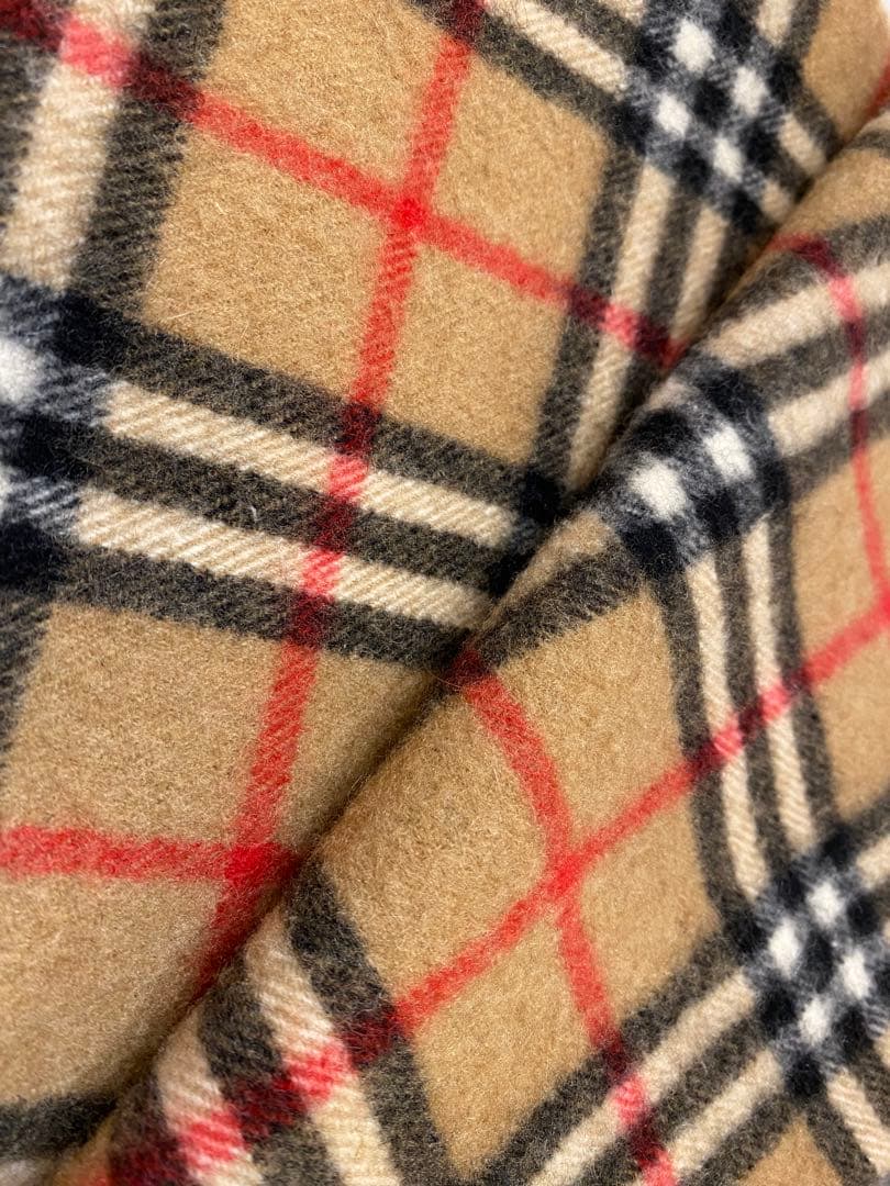 【美品】カシミヤマフラー ノバチェック 英国製 キャメル　y2k バーバリー