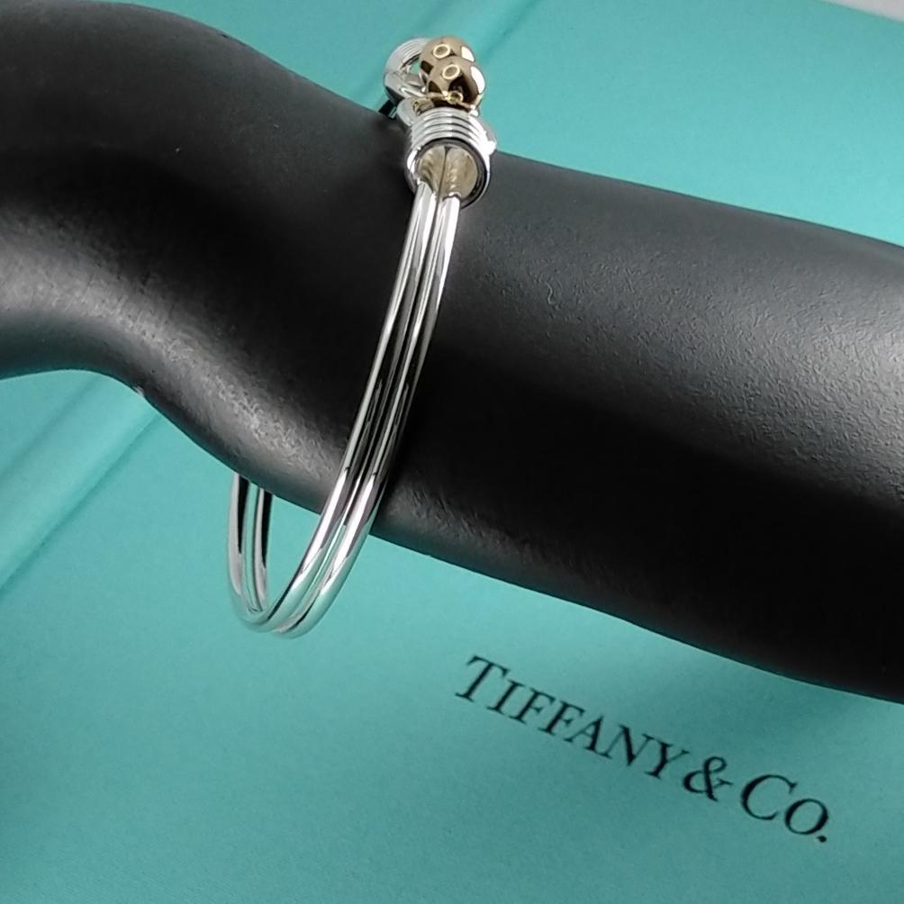★SALE★【ティファニー】ダブル　フック＆アイ　コンビ　バングル　1814