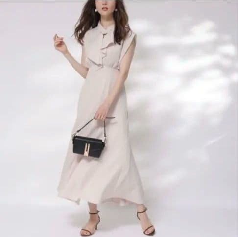 アプワイザーリッシェ✦異素材MIX ボウタイ ワンピース✦ロング