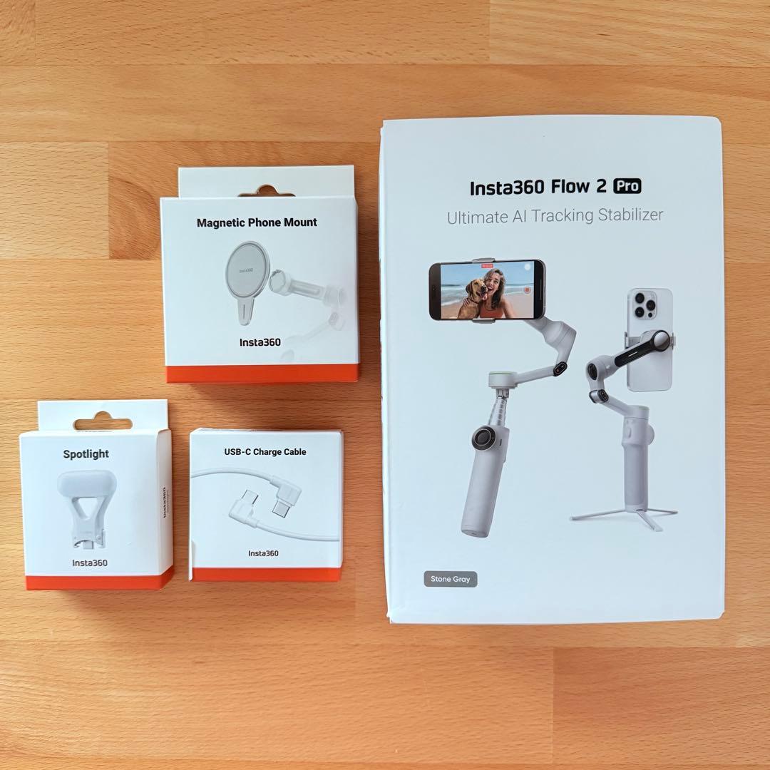 【美品】Insta360 Flow 2 Pro クリエイターキット グレー