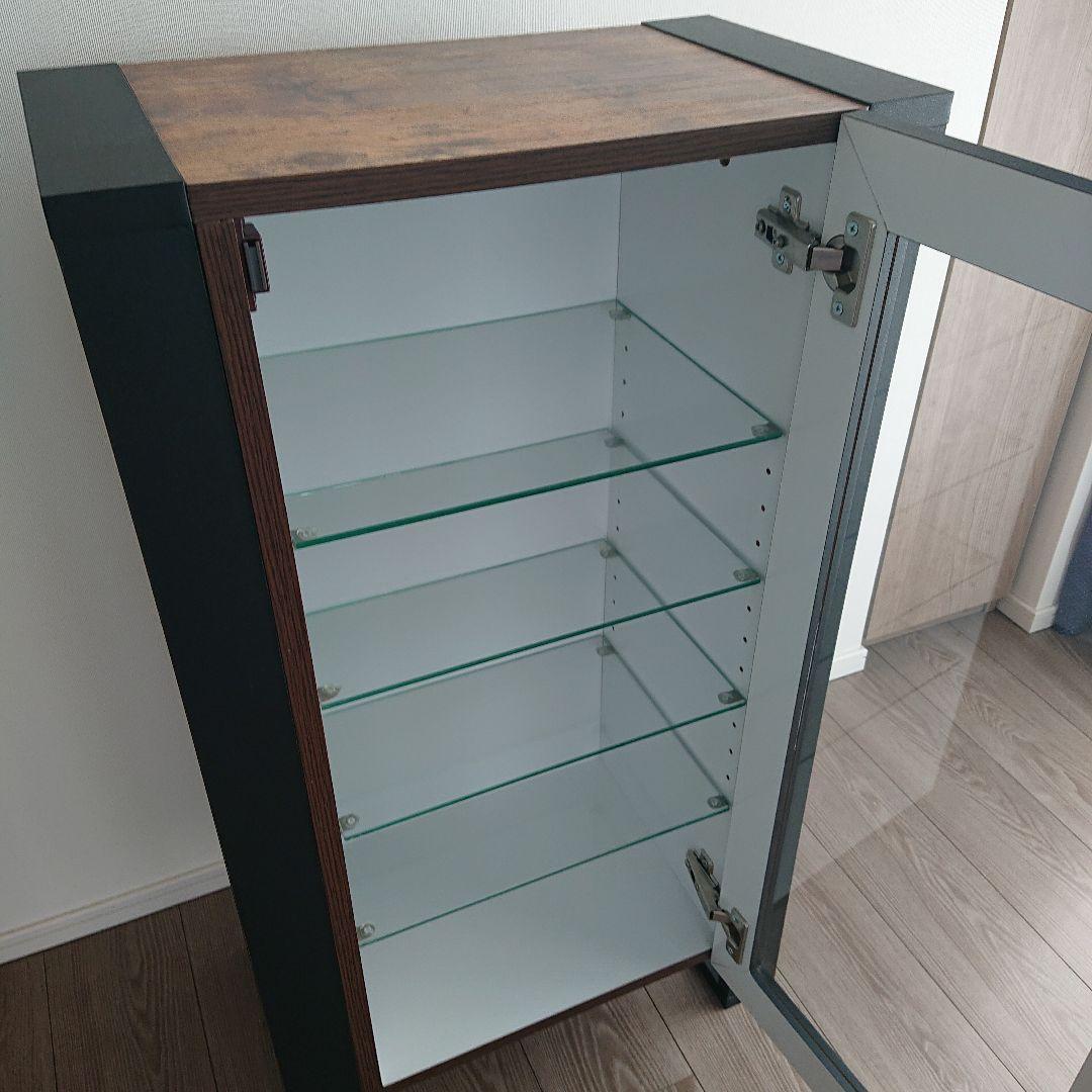 コレクションラック ブルックリンスタイル ガラスキャビネット