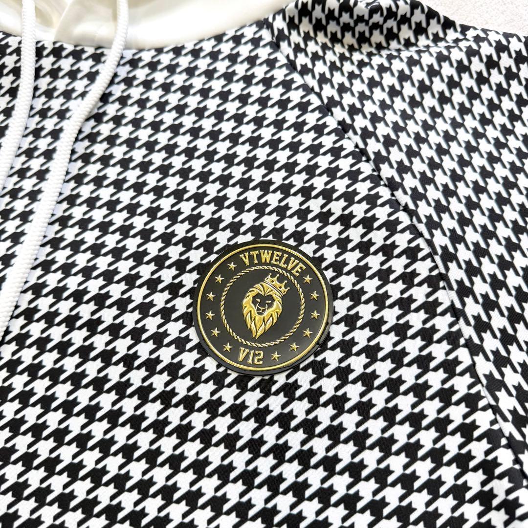 美品‼️ V12 ダンボールニット 千鳥柄 セットアップ ゴルフウェア L