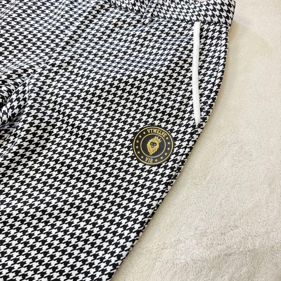 美品‼️ V12 ダンボールニット 千鳥柄 セットアップ ゴルフウェア L