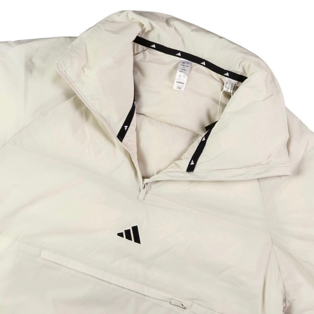 【L】秋冬 アディダス ゴルフ 保温 撥水 ハイネック 半袖ダウンジャケット