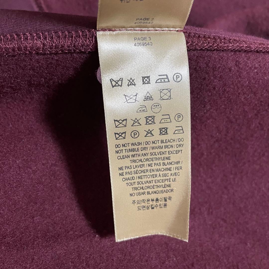 【希少】 BURBERRY ロゴ 刺繍 ポンチョ ケープ コート バーガンディ