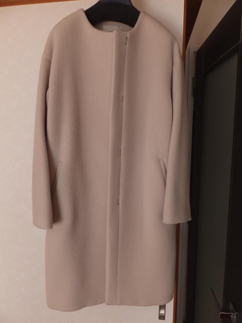 【未使用品】IENA ラムウール ノーカラーコート 36
