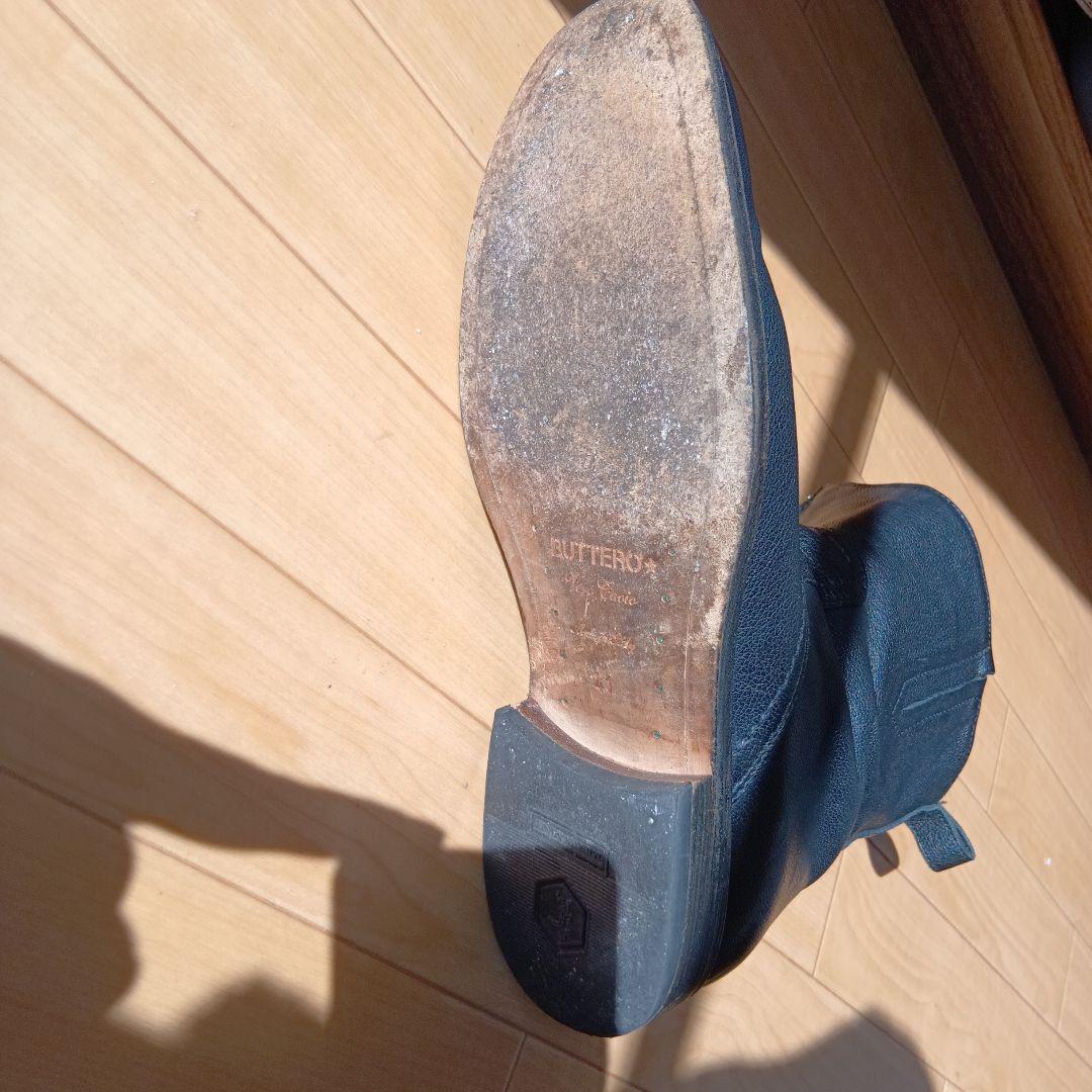 が*ん様 【美品】ブッテロ BUTTERO サイドジップ ブーツ 41 黒