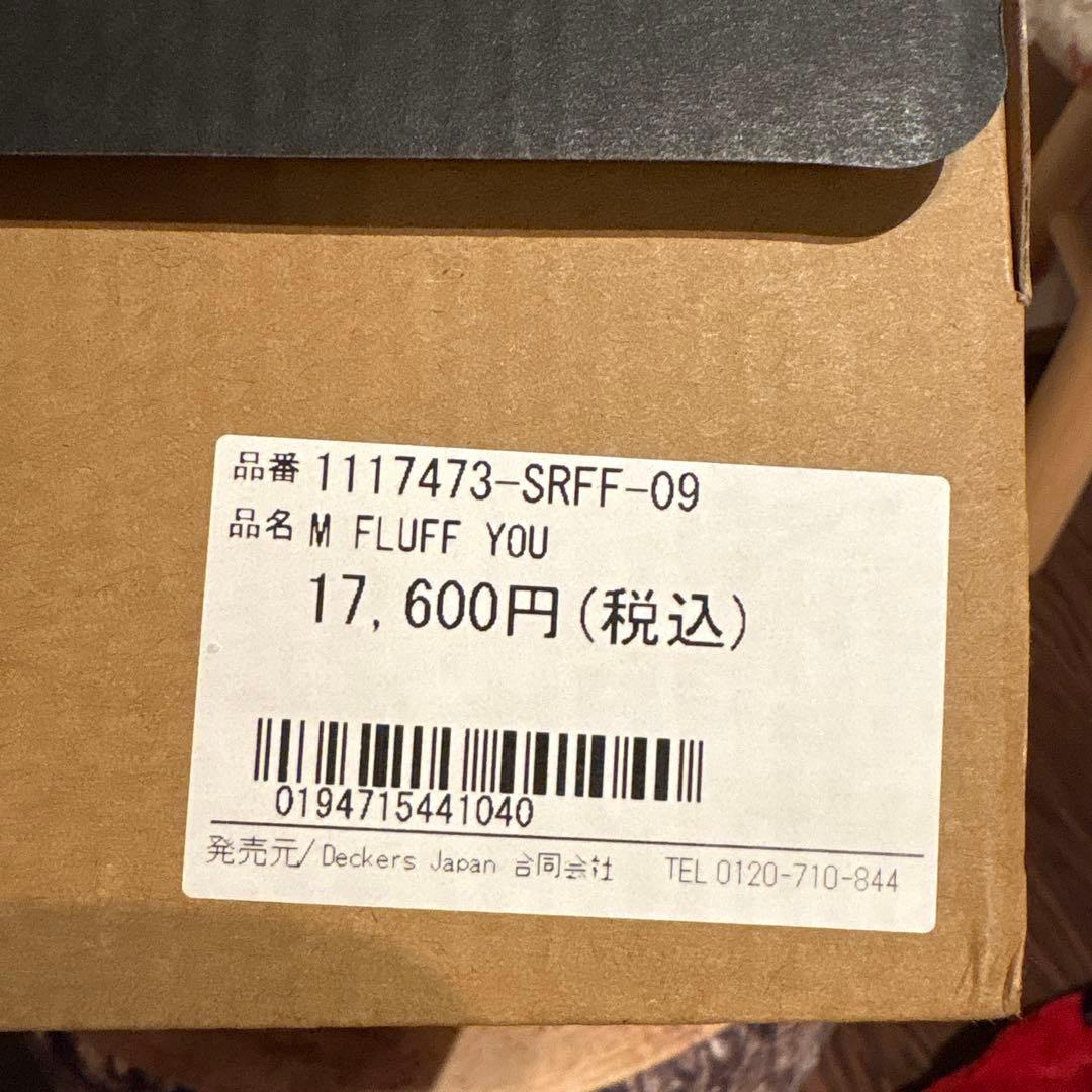 UGG レッド フリース スリッパ