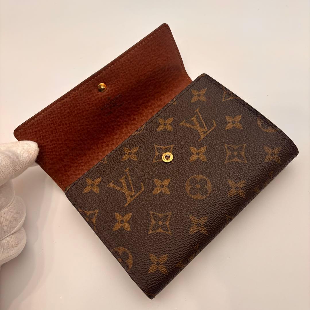 【鑑定済み】ルイヴィトン✨モノグラム✨エテュイパピエ 三つ折り財布